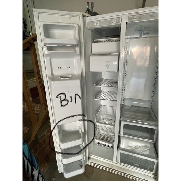 FRIGIDAIRE Side-By-Side Refrigerator White Door Freezer Replace Bin #2153905 B - Picture 11 of 12
